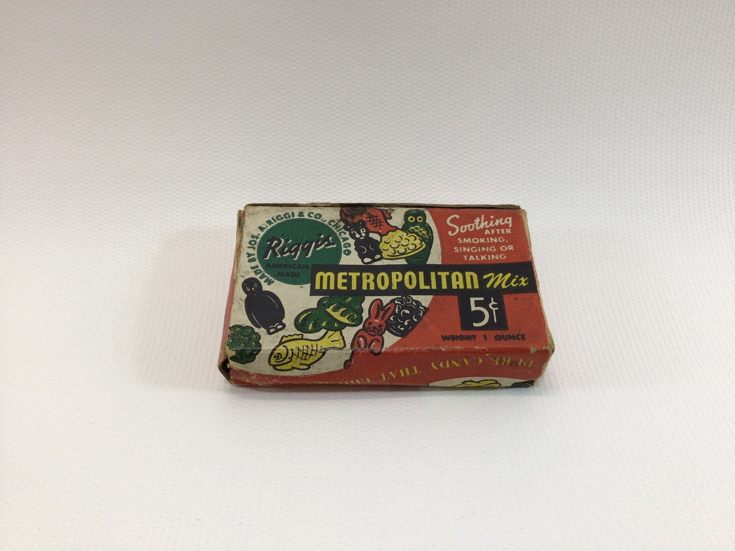 Rigg's Metropolitan Mix Candy Box Throat Lozenges Vintage Ephemera Storage Container