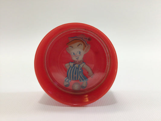 Peter Bottom Looky Glass Mid Century Children's Drinking Glass Pixie Elf Spinner Base Only