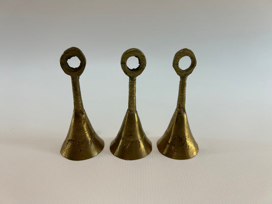 Small Brass Bells Set Witch Bells With Long Stem Protection Magic DIY Make Your Own or Gifts for Friends and Family