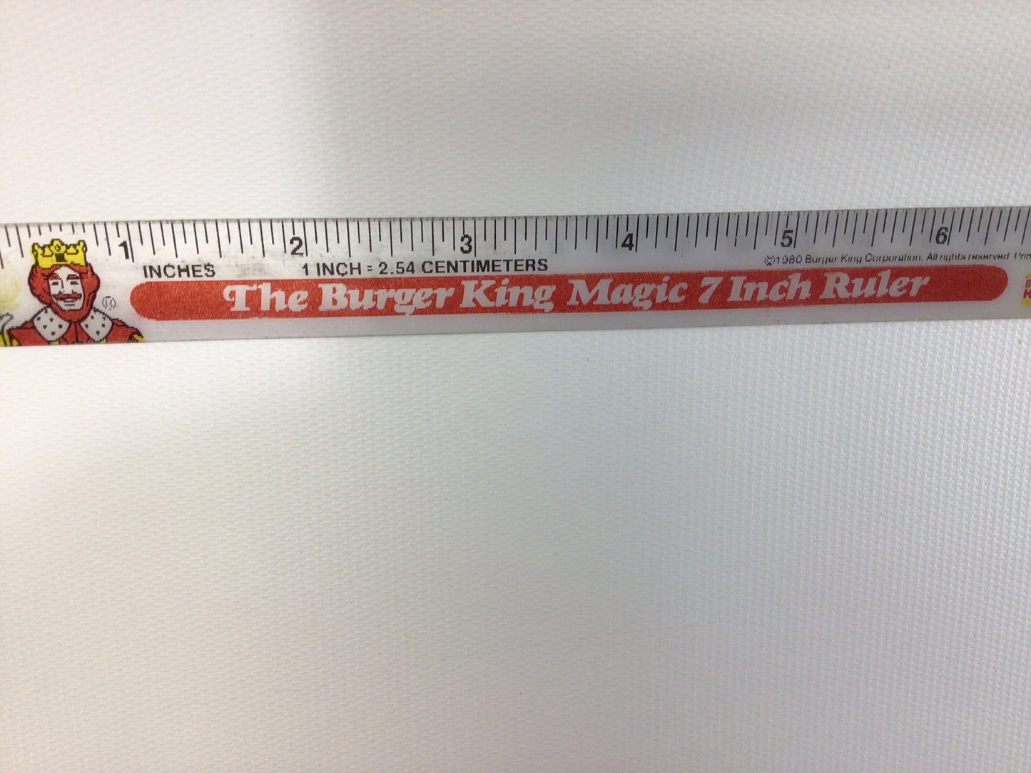 Advertising Toy Premium The Burger King Magic 7 Inch Ruler Standard and Metric 1980s Back to School