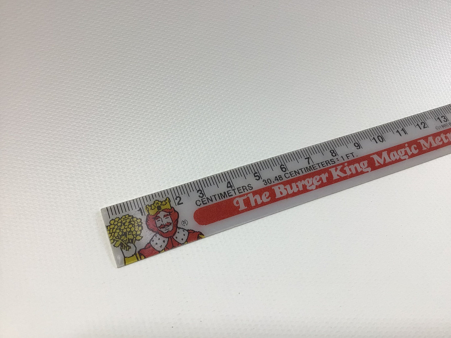 Advertising Toy Premium The Burger King Magic 7 Inch Ruler Standard and Metric 1980s Back to School