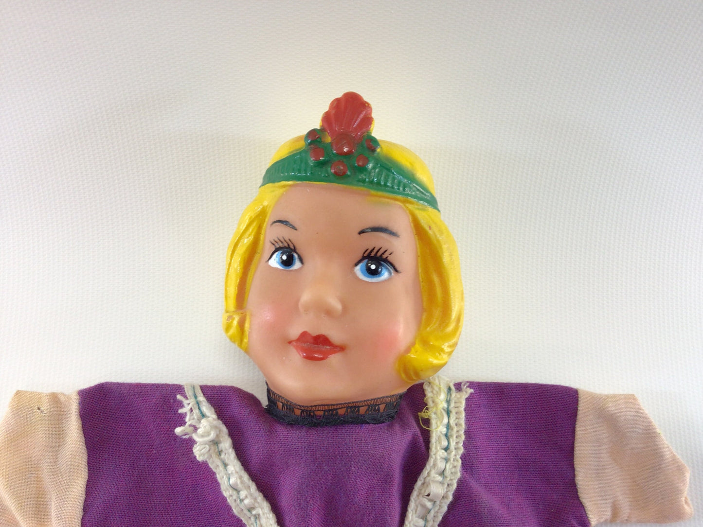 Hand Puppet Princess Vintage Made in Hong Kong Pretend Play Collectible Toy