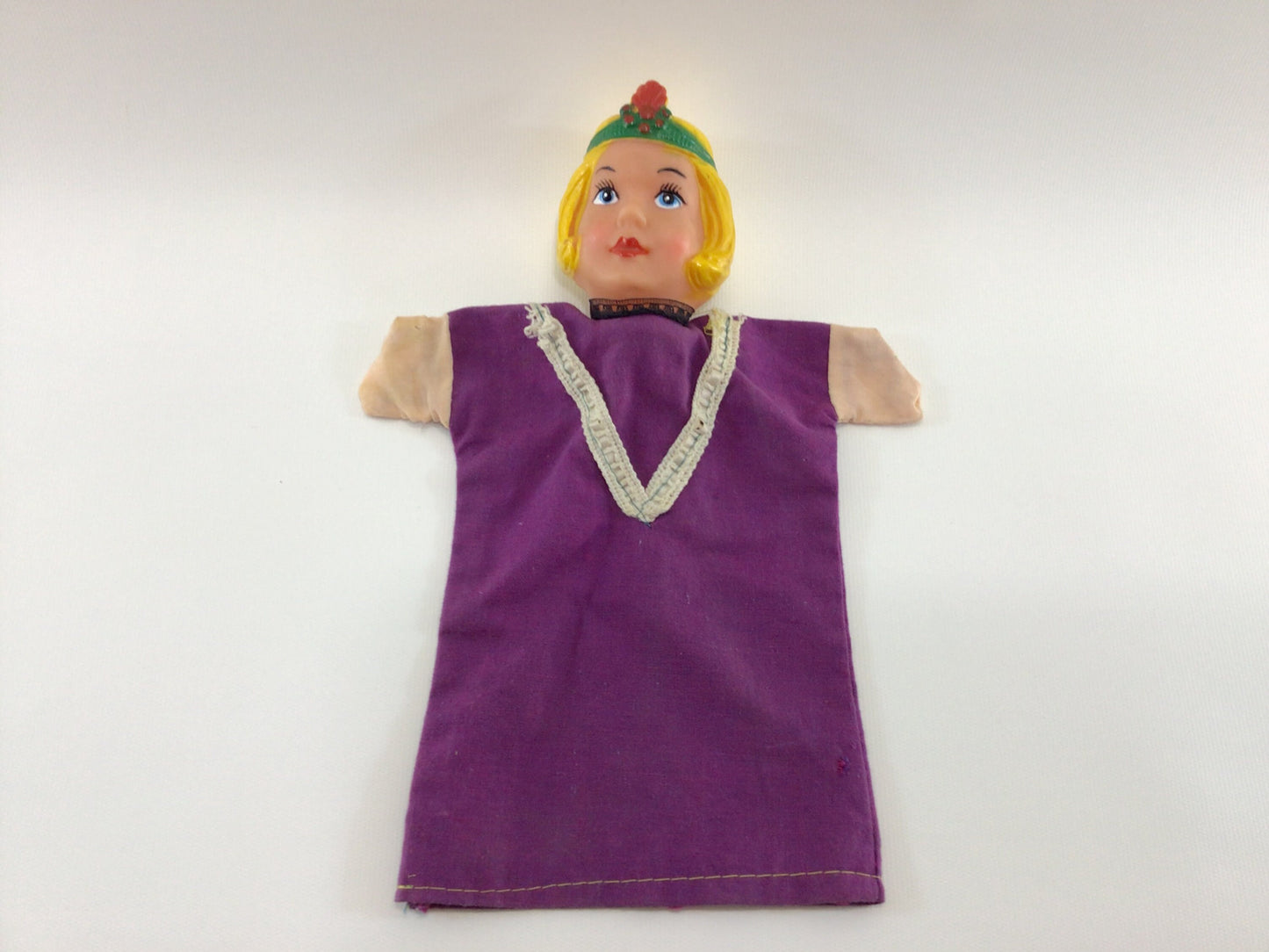 Hand Puppet Princess Vintage Made in Hong Kong Pretend Play Collectible Toy