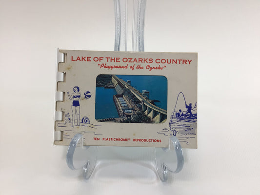 Lake of the Ozarks Country Souvenir Mini Photo Album Mid Century Vacation Ephemera 10 Photos