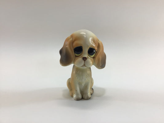 Lefton Big Eye Beagle Puppy Figurine H6862 Hand Painted Bisque Tabletop Home Decor