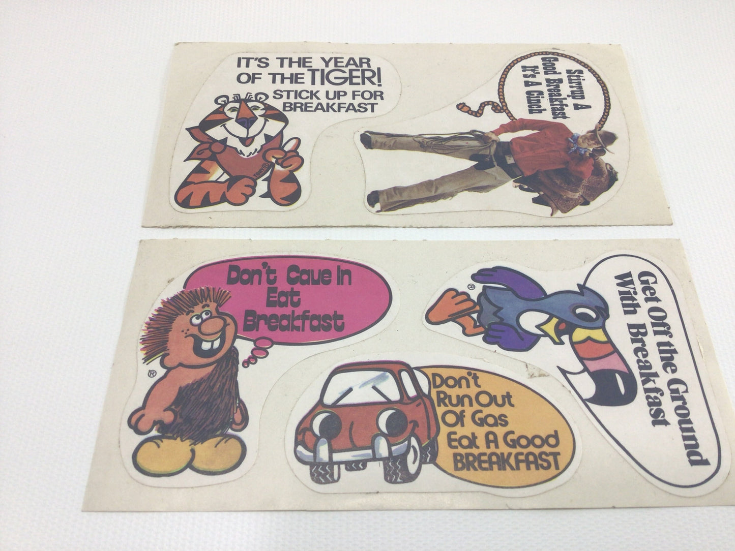 Kellogg's Breakfast Cereal Sticker Sheets Vintage Toy Advertising Ephemera Toucan Sam Tony the Tiger