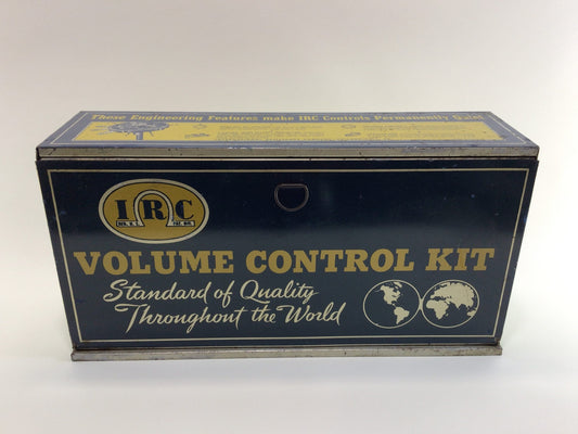 Steel Construction IRC Volume Control Kit Box Vintage Electronic Parts Advertising Storage Container