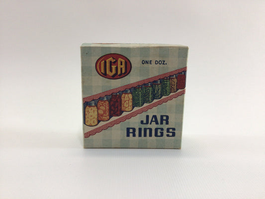 IGA Jar Rings Vintage Grocery Store Advertising Country Kitchen Decor Canning Accessories