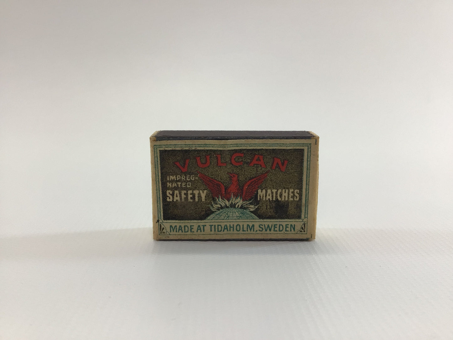 Vulcan Safety Matches Box Vintage General Store Household Ephemera Tidaholm Sweden