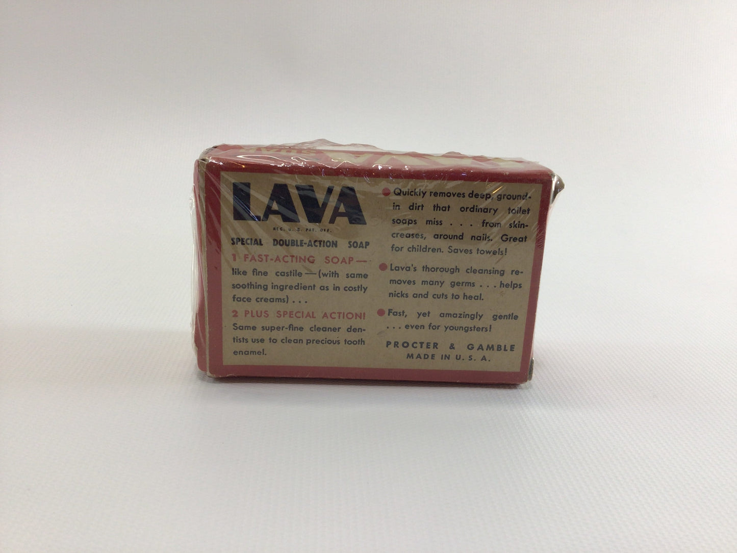 LAVA Bar Soap Empty Box Vintage General Store Advertising Ephemera Display Piece