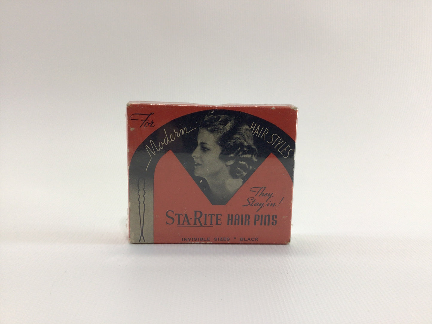 Sta-Rite Hair Pins Box Vintage Hair Styling Accessory Advertising Ephemera