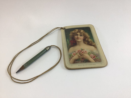 Antique Celluloid Pocket Notepad with Pencil Advertising Ephemera Fleischmann"s Yeast