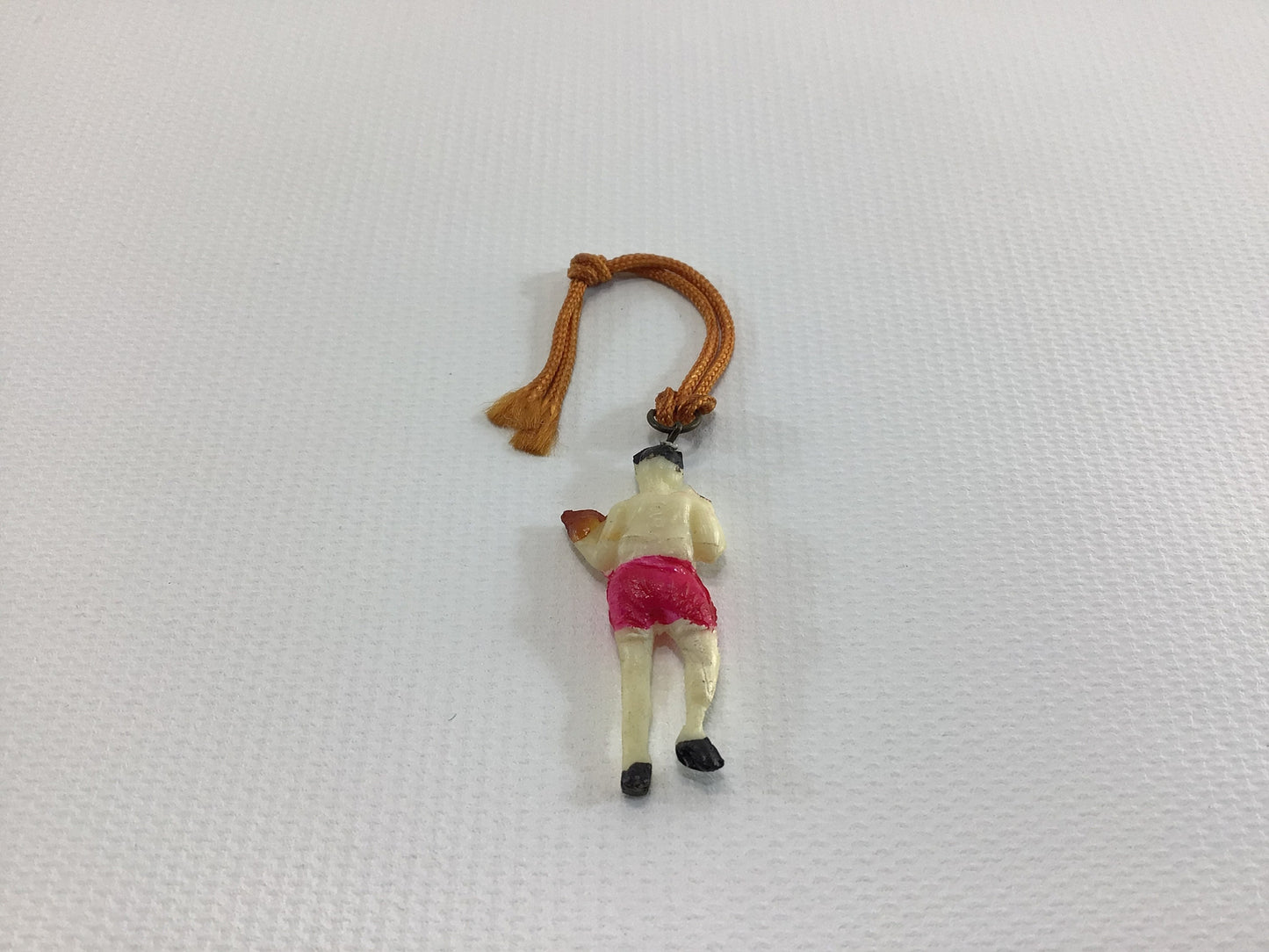 Celluloid Plastic Miniature Ring Boxer Charm Vintage 1930s Toy Prize Product Advertising Give Away