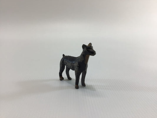 Cracker Jack Prize Doberman Pinscher 1920s Vintage Miniature Pot Metal Toy.