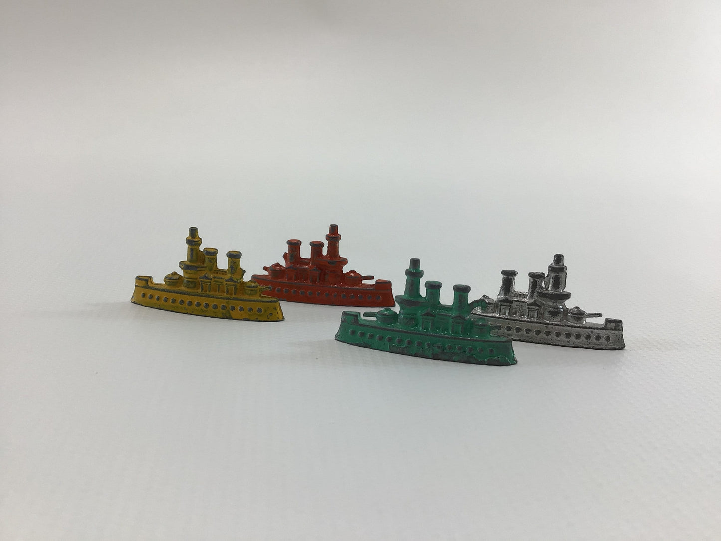 Cracker Jack Prize Battleship 1920s Vintage Miniature Toy Cold Painted Pot Metal - Choose One