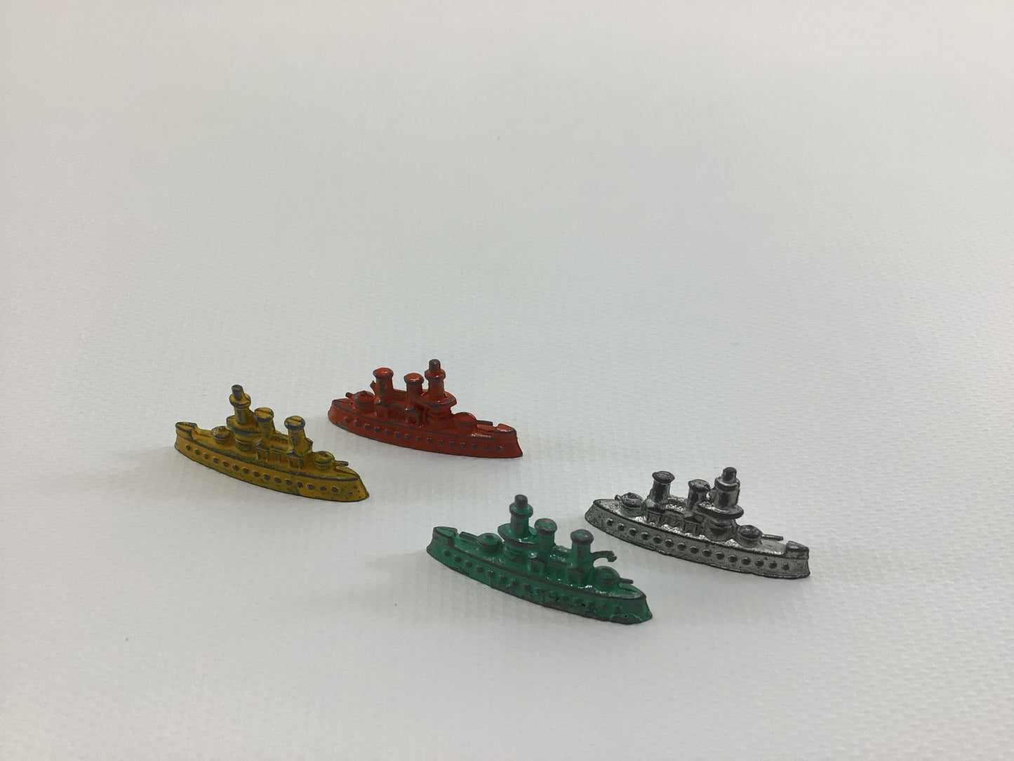 Cracker Jack Prize Battleship 1920s Vintage Miniature Toy Cold Painted Pot Metal - Choose One