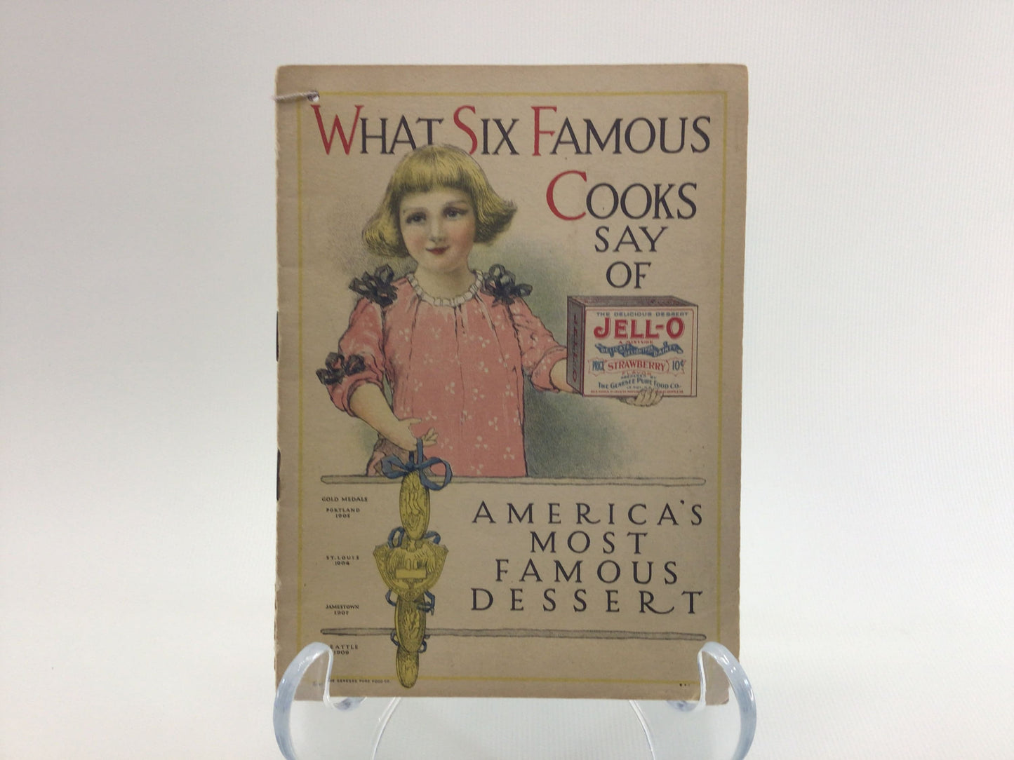 JELL-O Famous Cooks Recipes Cookbook Booklet Antique Edwardian Era Advertising Ephemera What Six Famous Cooks say of JELL-O