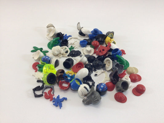 Lego Hats and Assorted Headgear Vintage Building Toy Replacement Parts and Pieces Lot