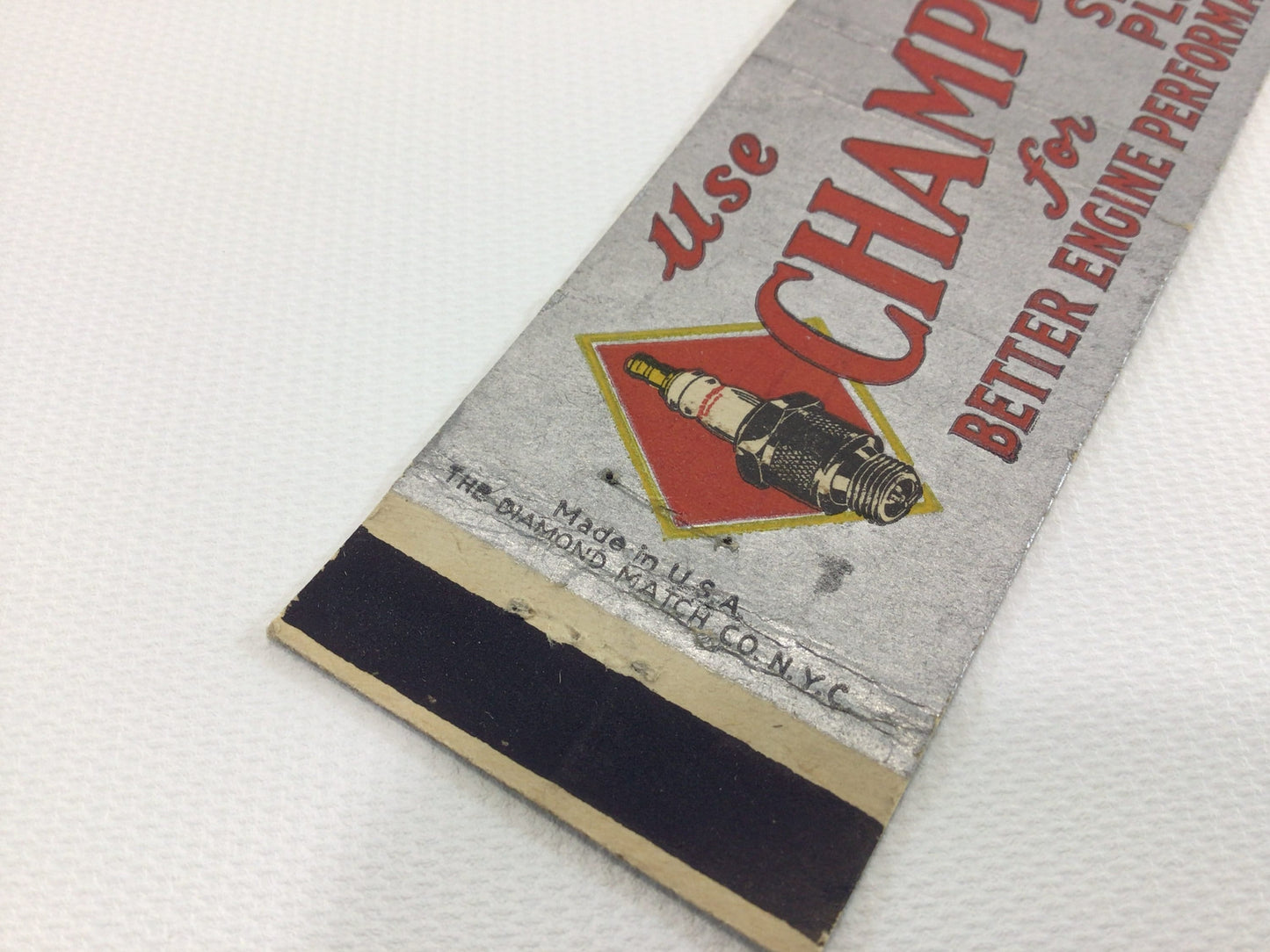 Matchbook Cover CHAMPION Spark Plugs Collectible Vintage Advertising Ephemera