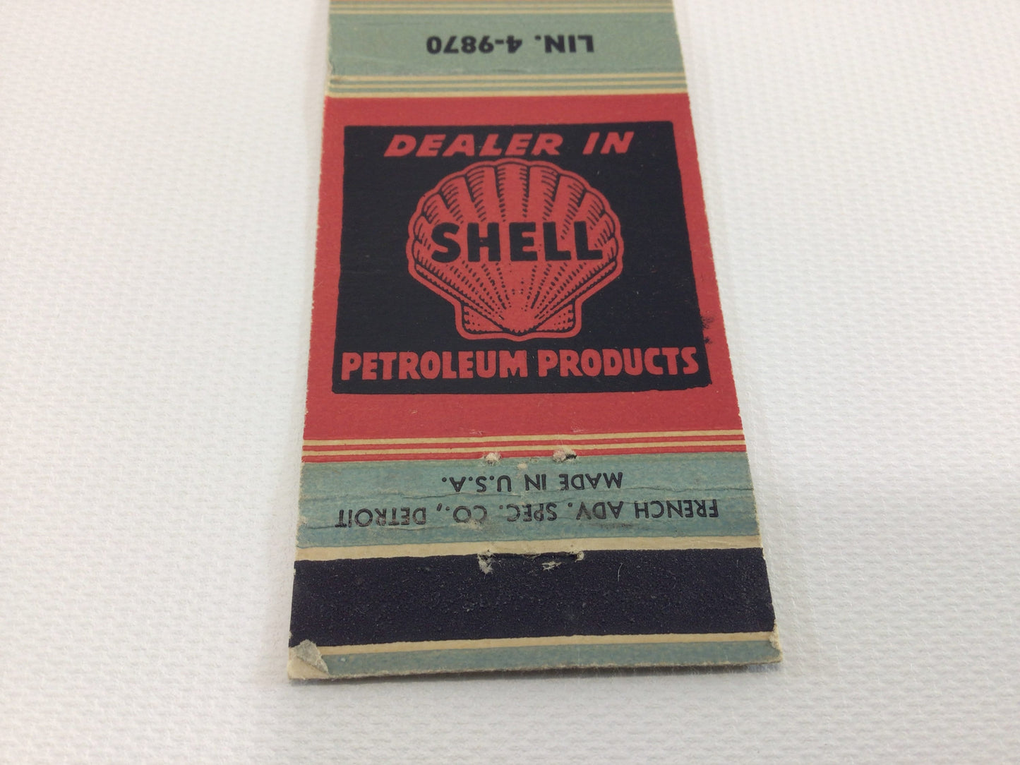 Matchbook Cover Cameron SHELL SERVICE 10 Mile Detroit Collectible Vintage Advertising Ephemera