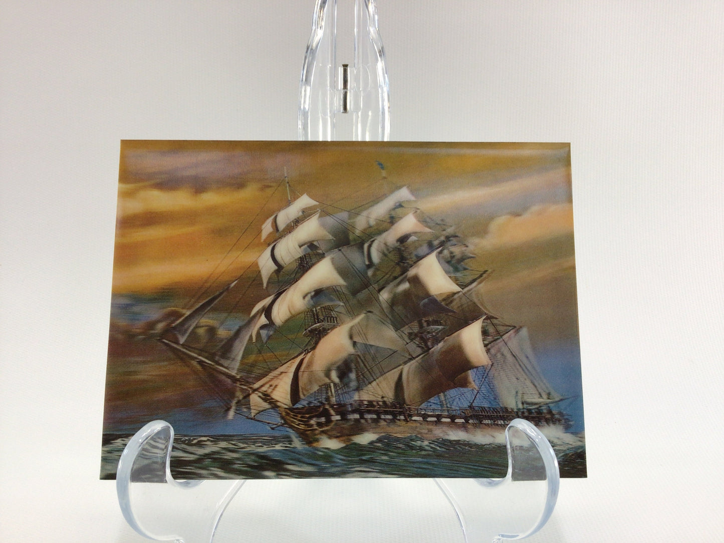 Oversize Art Postcard TOPPAN 3D CARD Sailing Vessel SSP 113 Vintage Collectible Ephemera