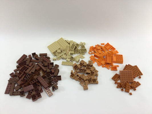 Lego Assorted Brown and Orange Parts and Pieces Lot