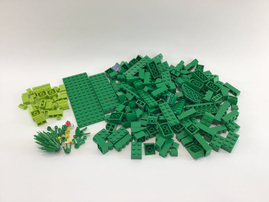 Lego Assorted Dark and Light Green Parts and Pieces Lot
