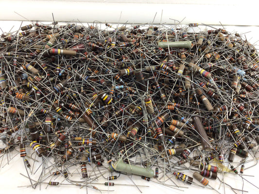 Electronic Resistors Assorted 8 oz Lot Vintage Audio Television Repair Parts Mixed Media Jewelry Arts Crafts Project Pieces