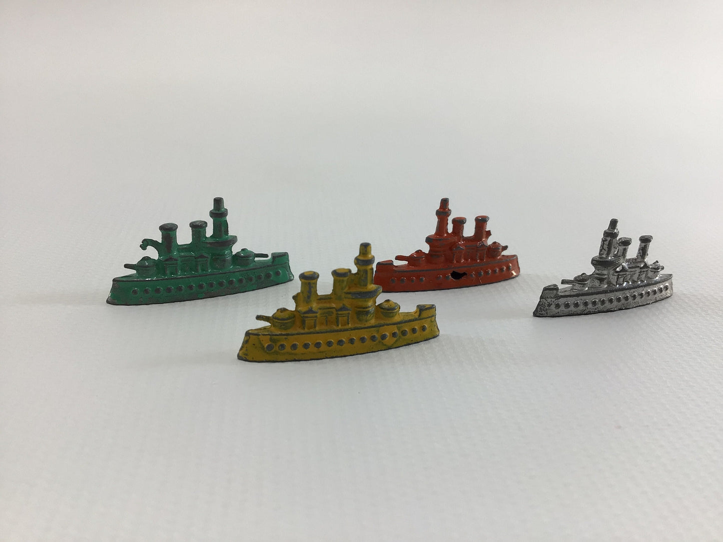 Cracker Jack Prize Battleship 1920s Vintage Miniature Toy Cold Painted Pot Metal - Choose One